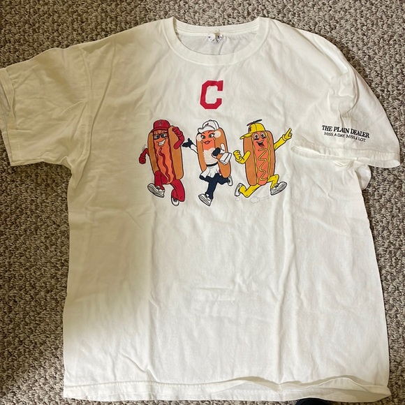 Original MLB Cleveland hot dog mascot shirt, new with no tags. Smoke free!! - Picture 2 of 2